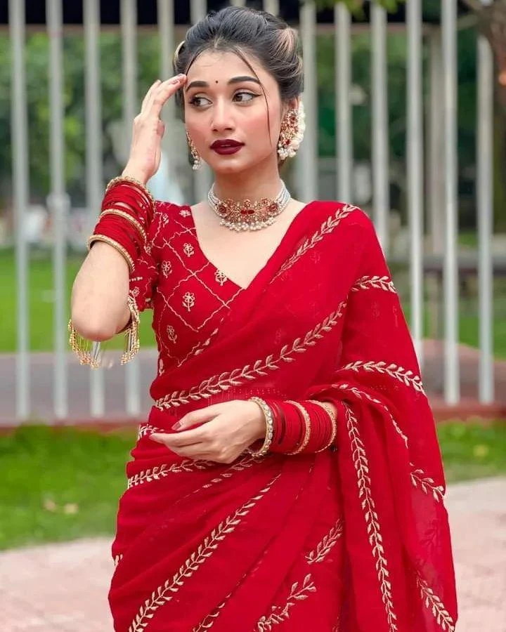 Vardan Ethnic Bt-375 Georgette Wholesale Fancy Saree — Wholesale Sarees, MPA wholesale from Surat - Gallery Image 4